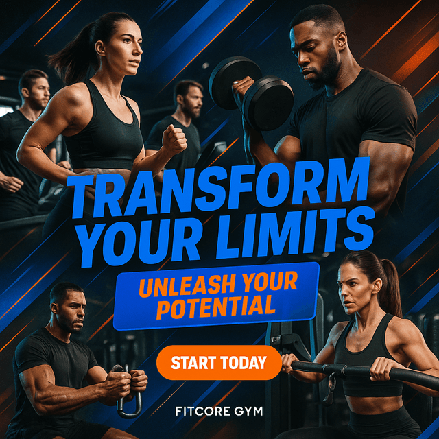 FitCore Gym Social Media Post